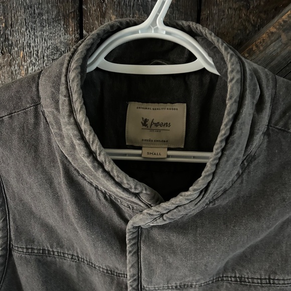 Men's Froens Snap Button Vest Faded Grey - Picture 3 of 3